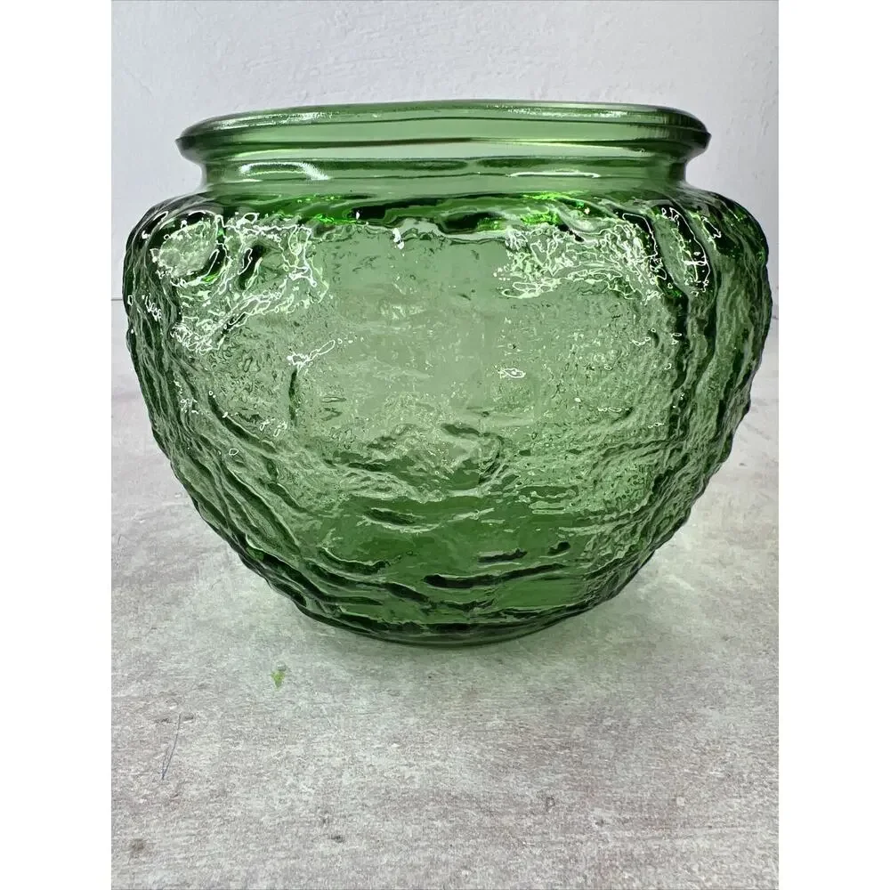 Rose Bowl Vase Retro Green Brody Co Cleveland‎ USA Vintage Home Decor